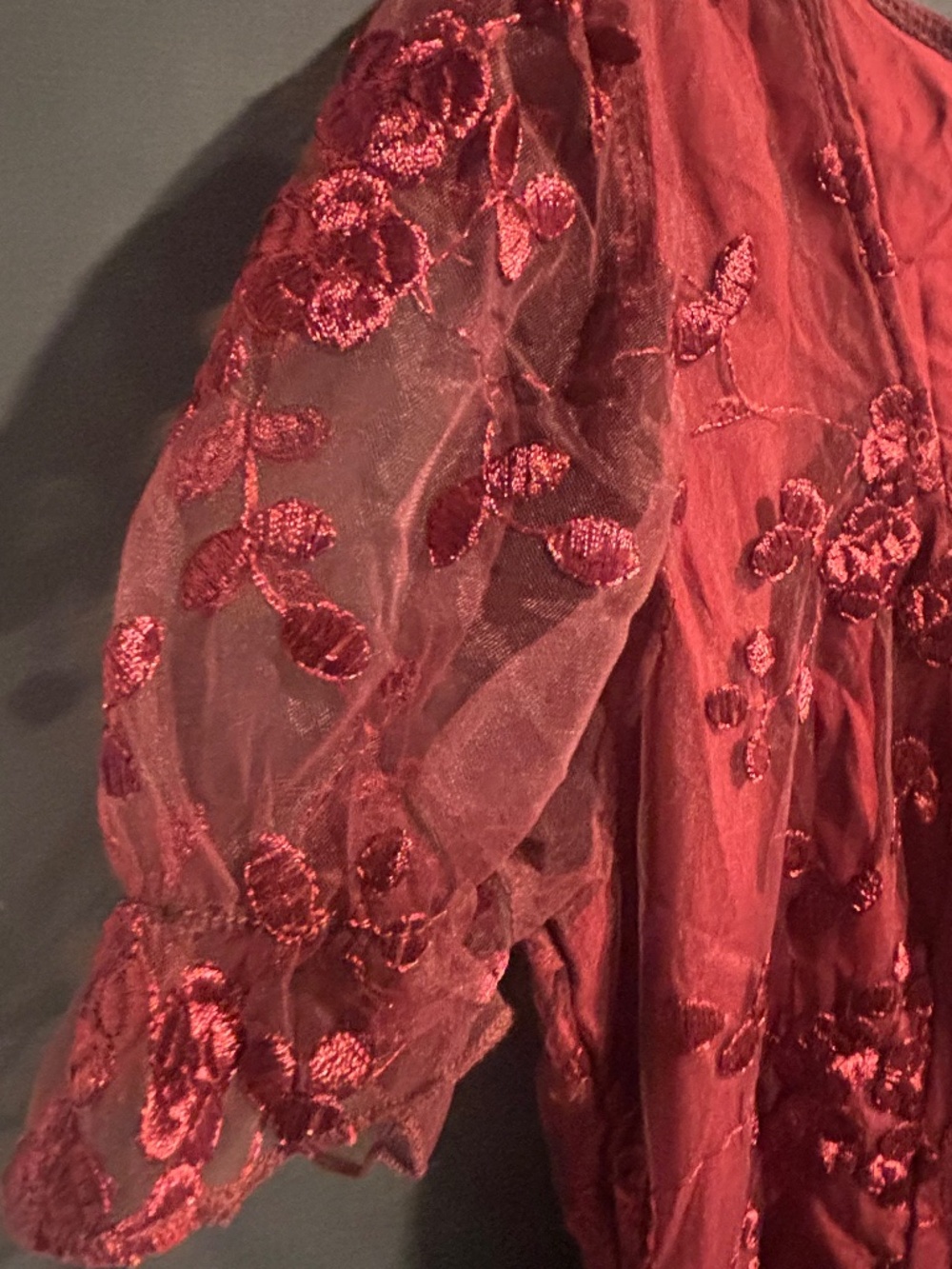 Gorgeous maroon lace dress
